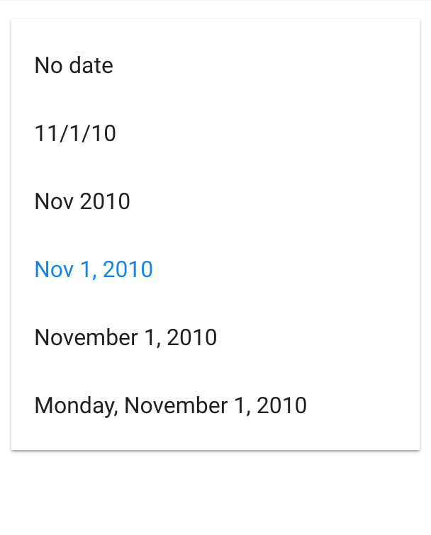 Formatting as date