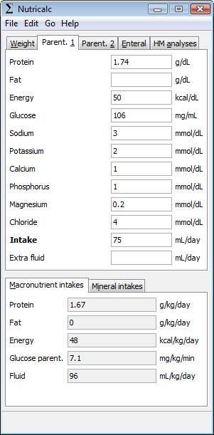 Nutricalc, cirka 2008