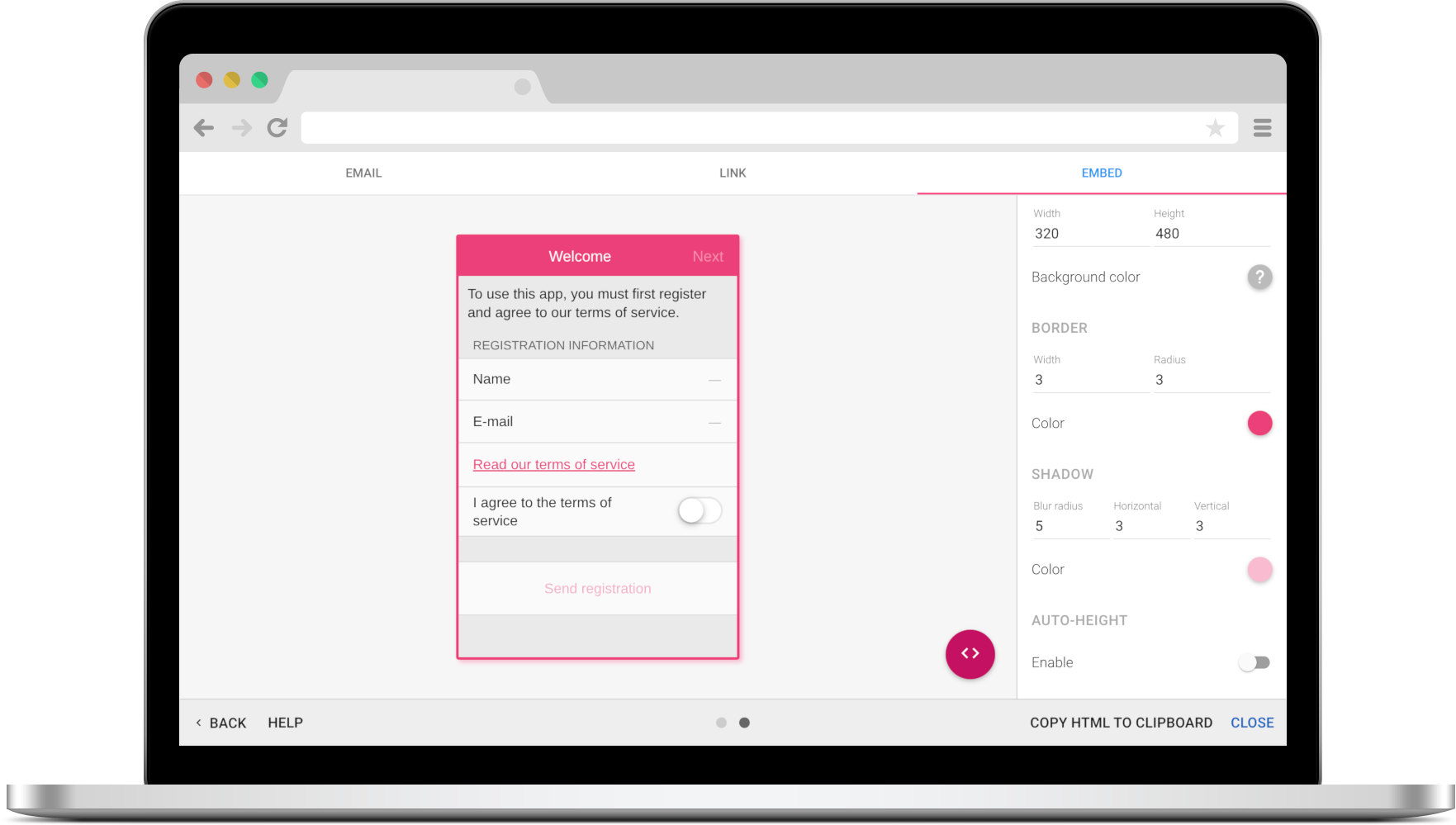 Calcapp Creator's Manage users window